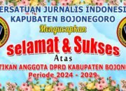 PJI Bojonegoro Mengucapkan Selamat Atas Dilantiknya Anggota DPRD Kabupaten Bojonegoro Periode 2024-2029