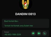 Hoax, Beredar WhatsApp Mengatasnamakan Komandan Kodim Bojonegoro