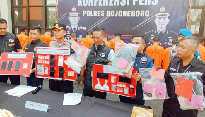 Polres Bojonegoro Ungkap 13 Budak Pengedar Narkoba