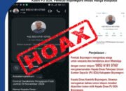 Pemka Bojonegoro Mengimbau Warga Whatsap Palsu Atas PU-SDA