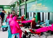 Tingkatkan Kepedulian Sosial, Kodim Bojonegoro gelar Donor Darah HUT ke- 79 Persit Kartika Chandra Kirana