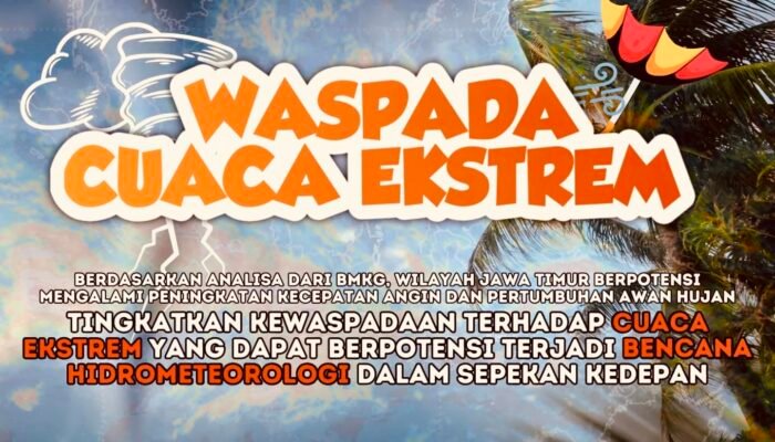 BPBD Bojonegoro Menghimbau Masyarakat Terhadap Hujan Deras disertai Angin Kencang