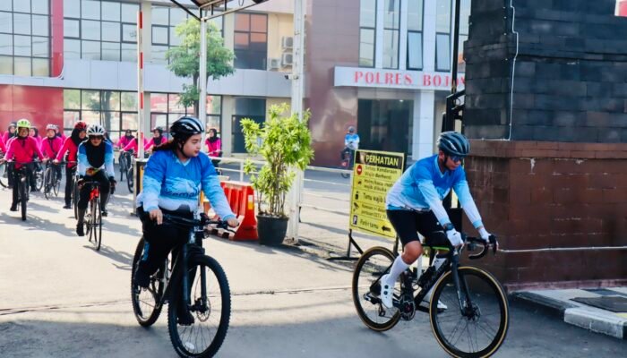 Gowes Bareng Kapolres: Membangun Kekompakan dan Kesehatan Bersama Bhayangkari