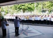 Setyo Wahono Memimpin Apel Bersama ASN di Halaman Pendopo