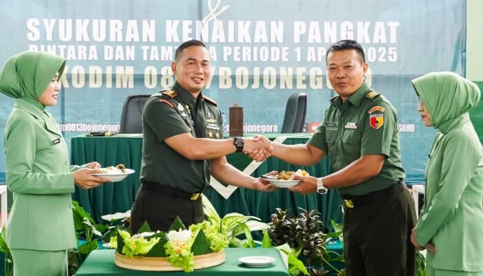 Upacara Korps Raport Kenaikan Pangkat di Kodim 0813 Bojonegoro