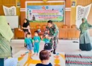 Kegiatan Bermain Sambil Belajar oleh Satgas TMMD ke-124 Kodim 0812 Lamongan