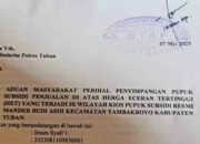 Kios Pupuk Subsidi Di Desa Mander, Resmi di Laporkan ke Satreskrim Polres Tuban