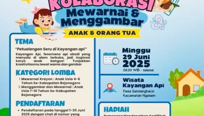 Festival Geopark Bojonegoro 2025: Yuk, Ikuti Lomba Kolaborasi Mewarnai!