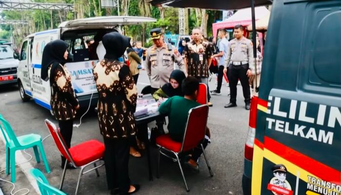 Sambut Hari Bhayangkara ke-79: Polres Bojonegoro Gelar Layanan Publik di CFD
