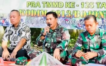 Pelaksanaan Pra-TMMD ke-125 di Desa Soko Temayang Bojonegoro