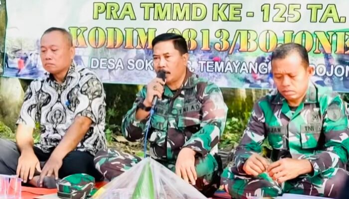 Pelaksanaan Pra-TMMD ke-125 di Desa Soko Temayang Bojonegoro