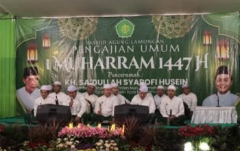 Kodim 0812 Lamongan Hadiri Pengajian Umum di Masjid Agung