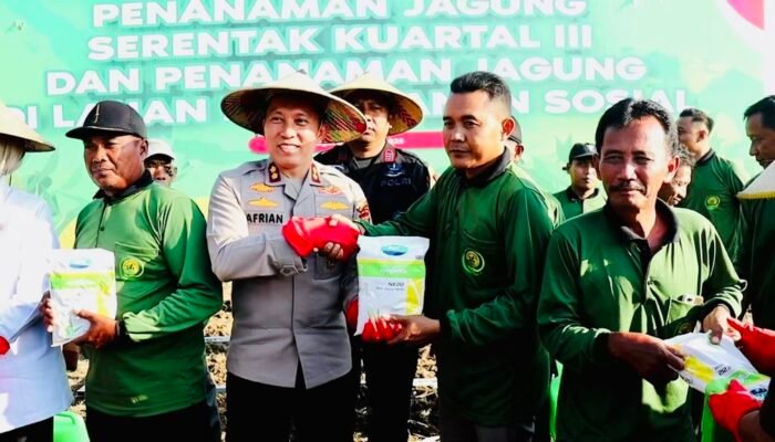 Polres Bojonegoro Mengikuti Kegiatan Penanaman Jagung Serentak Kuartal III