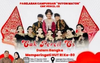 Hadir dan Ramaikan Cak Percil di Desa Mlinjeng Rayakan HUT RI Ke-80