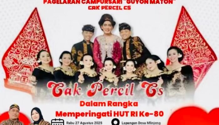 Hadir dan Ramaikan Cak Percil di Desa Mlinjeng Rayakan HUT RI Ke-80
