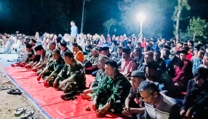 Peringatan HUT ke-80 RI, Satgas TMMD dan Warga Guyangan Bojonegoro Gelar Doa Bersama