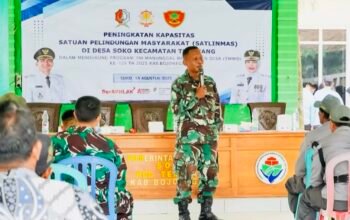 TMMD ke-125 di Bojonegoro Bekali Anggota Linmas untuk Jaga Keamanan Lingkungan