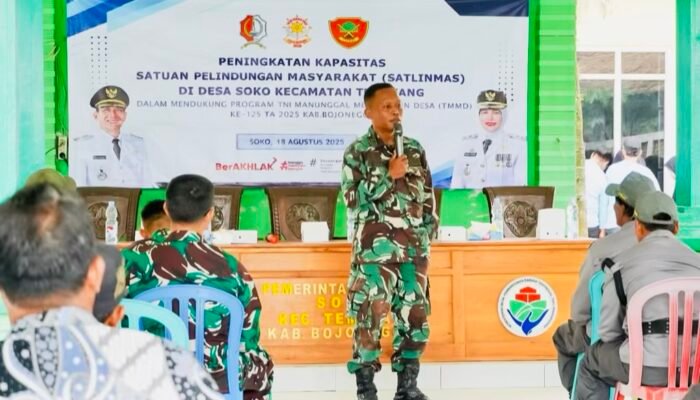 TMMD ke-125 di Bojonegoro Bekali Anggota Linmas untuk Jaga Keamanan Lingkungan