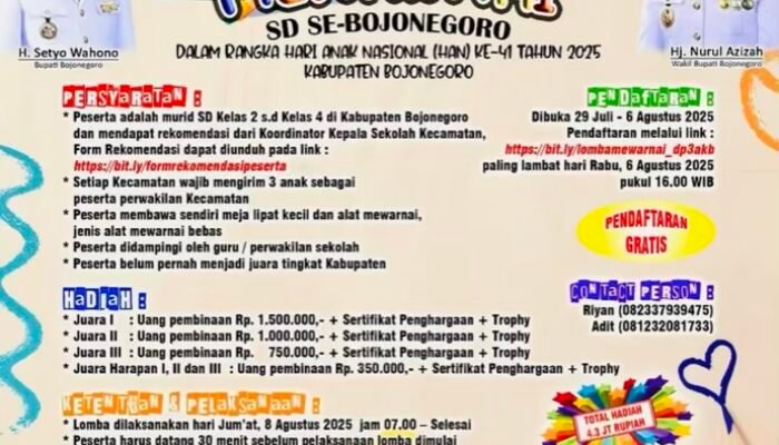 Ikuti Lomba Mewarnai  di Hari Anak Nasional ke-41