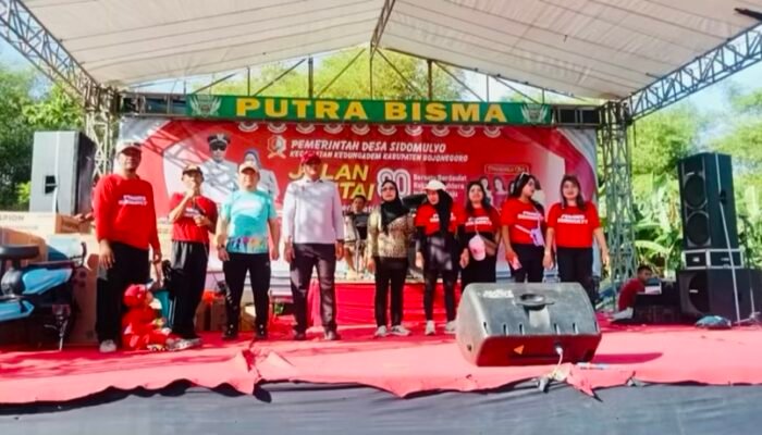 HUT ke-80 RI Ribuan Warga Desa Sidomulyo Padati Jalan Santai