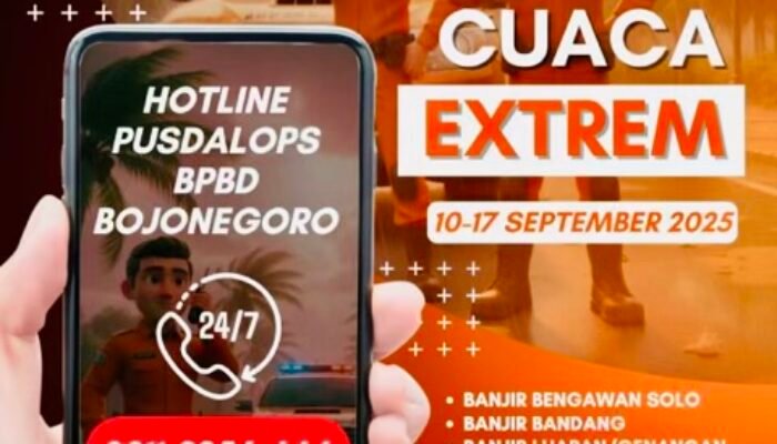 BPBD Bojonegoro: Waspada Bencana Hidrometeorologi Akibat Cuaca Ekstrem