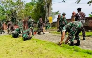 Kodim 0812/Lamongan Gelar Karya Bakti Jelang HUT Ke-80 TNI