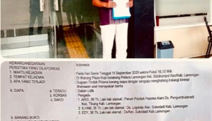 Tak Mau Hapus Berita Korupsi, Jurnalis Lamongan Diteror