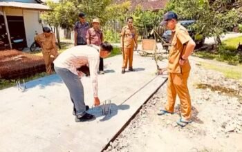 Pembangunan Jalan Rigit Beton Desa Temayang Bojonegoro Dimulai