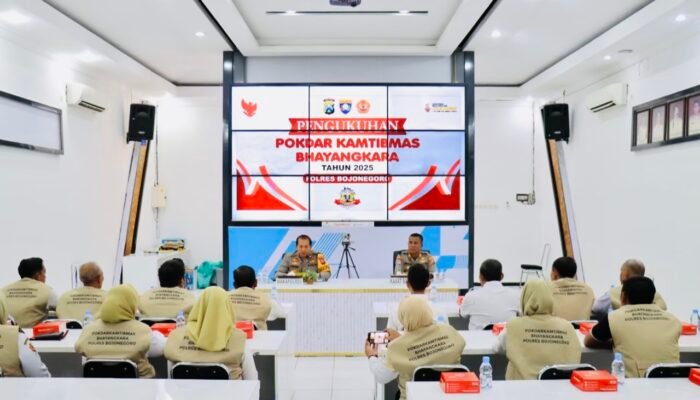 Polres Bojonegoro Kukuhkan Pokdar Kamtibmas Bhayangkara Masa Bakti 2025–2029