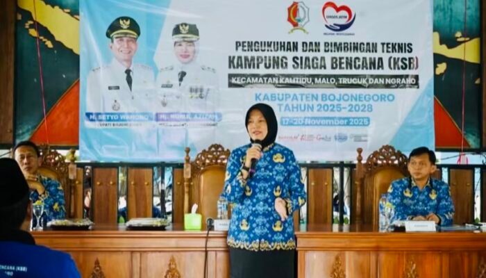 Wabup Bojonegoro Kukuhkan Kampung Siaga Bencana, Wujudkan Desa Mandiri