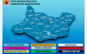 BPBD Bojonegoro Rilis Peta Rawan Bencana Terbaru