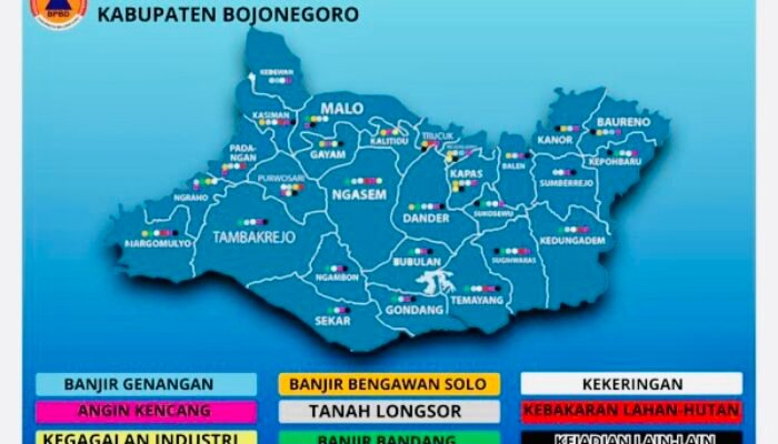 BPBD Bojonegoro Rilis Peta Rawan Bencana Terbaru