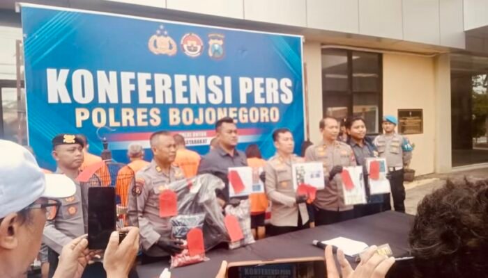 Polres Bojonegoro Tangkap Delapan Pelaku Pencurian dalam Operasi Sikat Semeru 2025