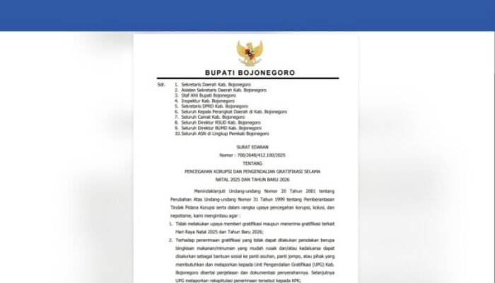 Pencegahan Korupsi di Bojonegoro: Surat Edaran Bupati