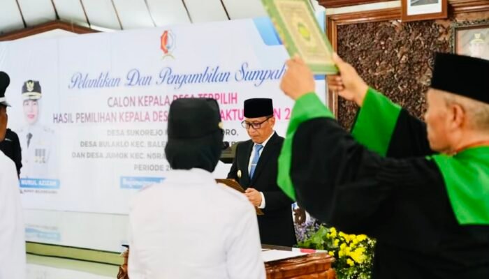Bupati Bojonegoro Lantik 4 Kepala Desa PAW