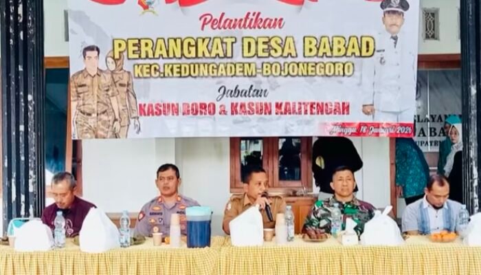Pemdes Babad Bojonegoro Lantik Dua Kepala Dusun Baru