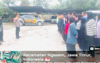Polsek Gayam Gelar Pengawalan Siswa PSHT Ranting Gayam di Bojonegoro
