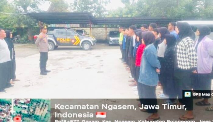 Polsek Gayam Gelar Pengawalan Siswa PSHT Ranting Gayam di Bojonegoro