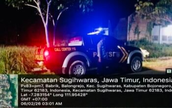 Polsek Sugihwaras,  Bojonegoro Gelar Patroli Sapa Fajar