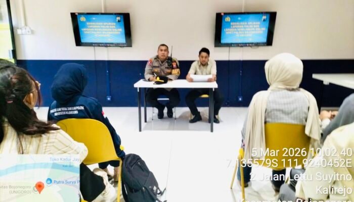 Polres Bojonegoro Sosialisasi Aplikasi Laporan Kehilangan Online di Unigoro