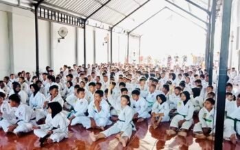 360 Karateka Bojonegoro Ikuti Ujian Kenaikan Tingkat LEMKARI