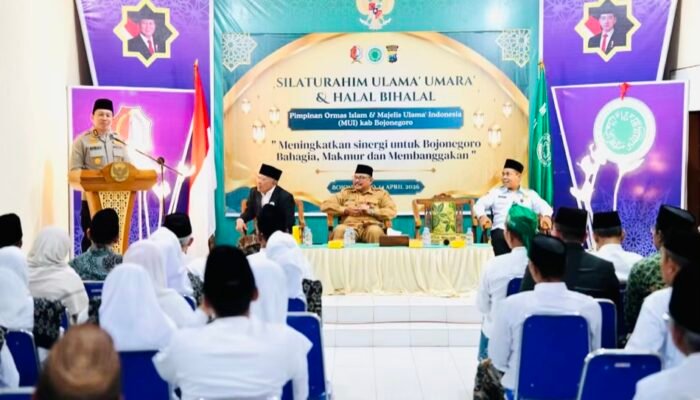 Halal Bihalal MUI, Kapolres Bojonegoro Ajak Ulama Jaga Kamtibmas