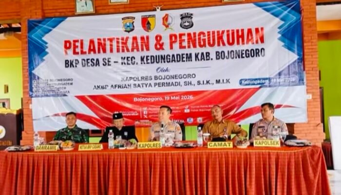 BKP Tingkat Desa Dikukuhkan, Kapolres Bojonegoro Ajak Masyarakat Rawat Kondusivitas