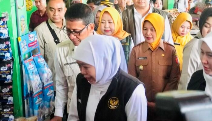 Gubernur Khofifah Sidak Pasar Kota Baru Banjarejo, Bojonegoro