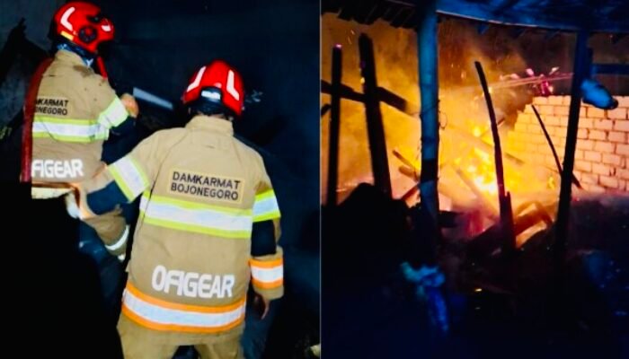 Rumah di Kanor Bojonegoro Terbakar Damkar Gerak Cepat