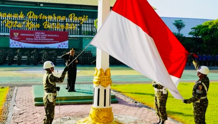 Harlah Pancasila 2026: Kodim Bojonegoro Gelar Upacara Bendera