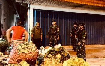 Yonif TP 885/Belibis Putih dan Polri Gelar Patroli di Bojonegoro