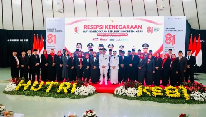 Pemkab Bojonegoro Ikuti Resepsi Kenegaraan HUT ke-81 RI Secara Daring