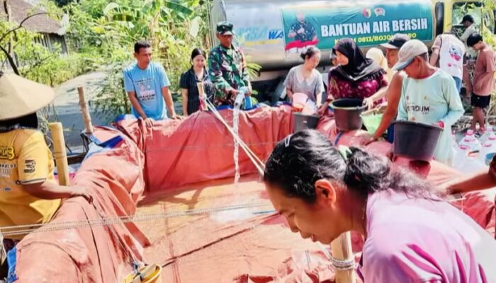 Kodim Bojonegoro Tanggap Darurat Kekeringan, Salurkan 77 Ribu Liter Air Bersih ke Warga