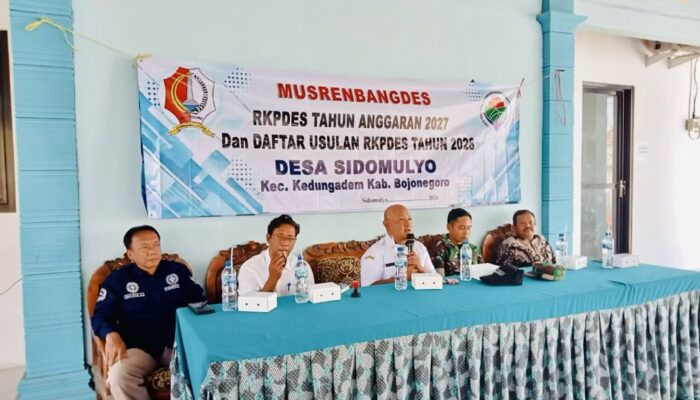 Musrenbangdes Sidomulyo Bojonegoro Tetapkan Prioritas RKPDes 2027